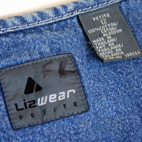Vintage 1990's Lizwear Cropped Denim Jacket - Picture 5 of 6